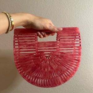 Cult Gaia The Gaia's Ark Mini Top Handle Bag PINK